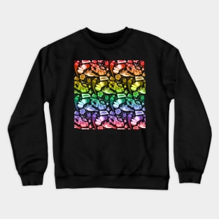 You Got the RAINBOW Hawaiian Woodcut Pattern! Crewneck Sweatshirt